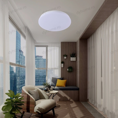 Lustra LED circular design Alb, Diametru 400 mm, 72W [3]