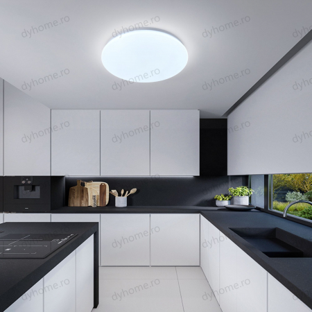 Lustre LED - Lustra LED circular design Alb, Diametru 400 mm, 72W