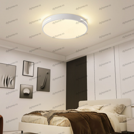 Lustra LED circular design alb, dimabila, 72W [3]
