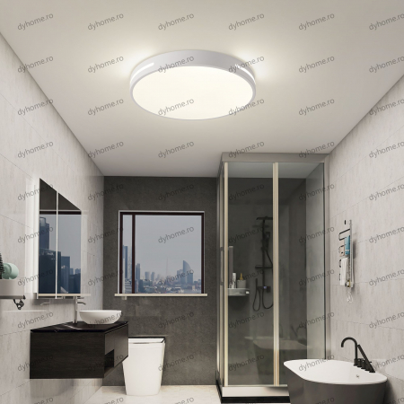 Lustra LED circular design alb, dimabila, 72W [2]