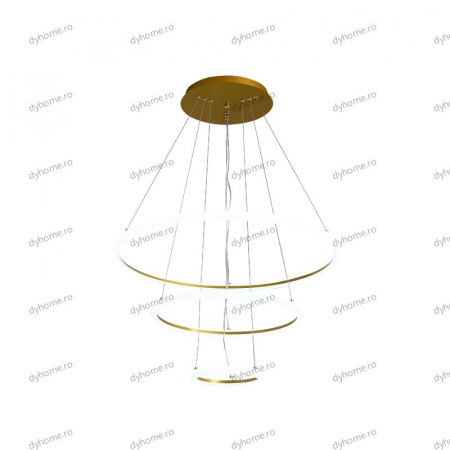 Lustra LED circular design auriu cu telecomanda, dimabila, 138W [4]
