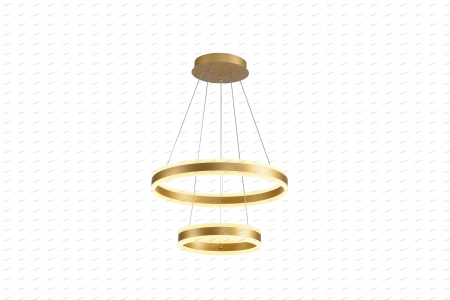 Lustra LED circular design auriu cu telecomanda, dimabila, 204W [2]