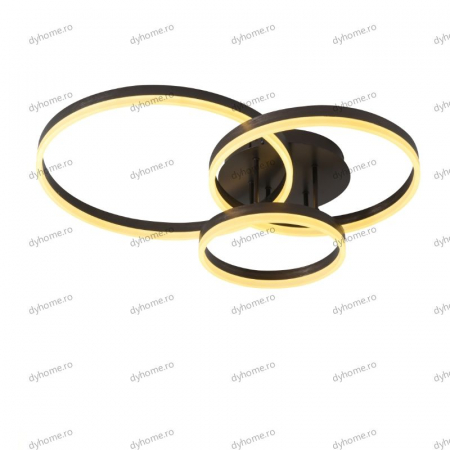 Lustra LED circular design maro cu telecomanda, dimabila, 154W [2]