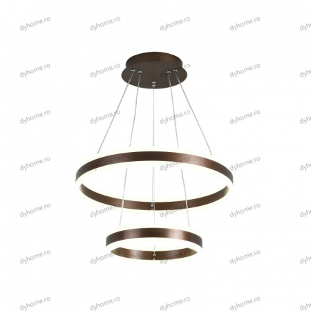 Lustra LED circular design maro cu telecomanda, dimabila, 204W [3]