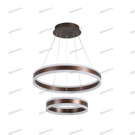 Lustra LED circular design maro cu telecomanda, dimabila, 204W [1]
