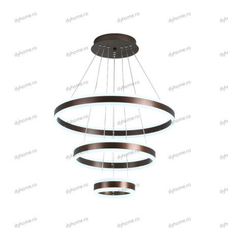 Lustra LED circular design maro cu telecomanda, dimabila, 328W [4]