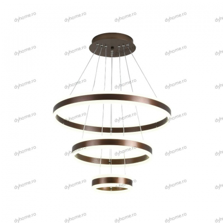 Lustra LED circular design maro cu telecomanda, dimabila, 328W [3]