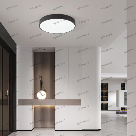 Lustra LED circular design negru, dimabila, 48W [2]
