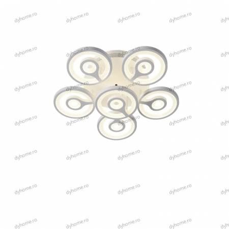 Lustra LED concentric design alb cu telecomanda, dimabila, 204W [3]