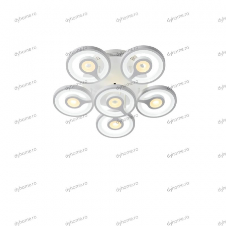 Lustra LED concentric design alb cu telecomanda, dimabila, 204W [4]