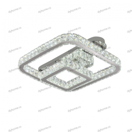 Lustra LED cristal partrat design cu telecomanda, dimabila, 108W [4]