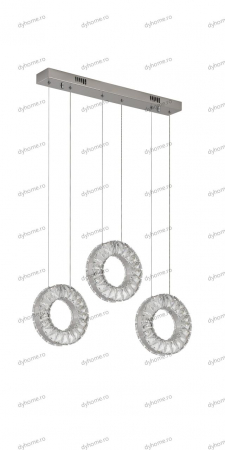 Lustra LED cristal circular design cu telecomanda, dimabila, 48W [1]