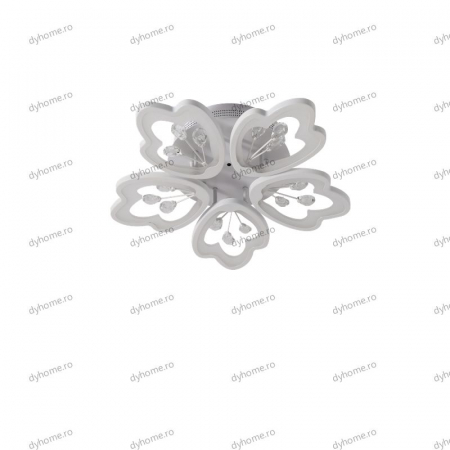 Lustra LED floare design alb cu telecomanda, dimabila, 140W [1]