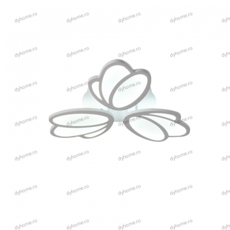 Lustra LED floare design alb cu telecomanda, dimabila, 78W [4]