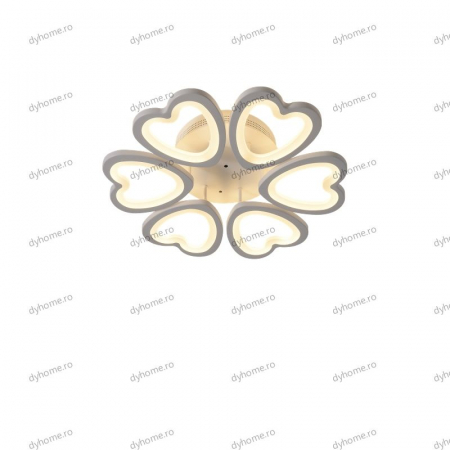Lustra LED heart shape design alb cu telecomanda, dimabila, 168W [2]