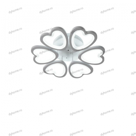 Lustra LED heart shape design alb cu telecomanda, dimabila, 168W [4]