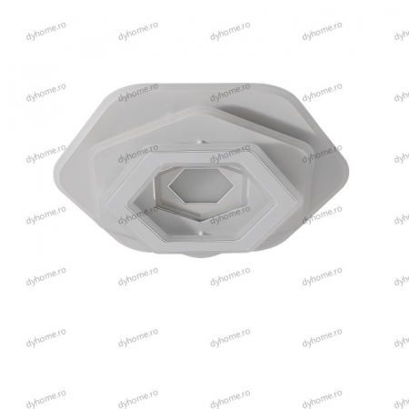 Lustra LED hexagon design alb cu telecomanda, dimabila, 204W [1]