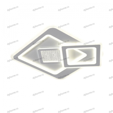 Lustra LED patrat design alb cu telecomanda, dimabila, 180W [3]