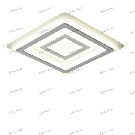Lustra LED patrat design alb cu telecomanda, dimabila, 200W [3]