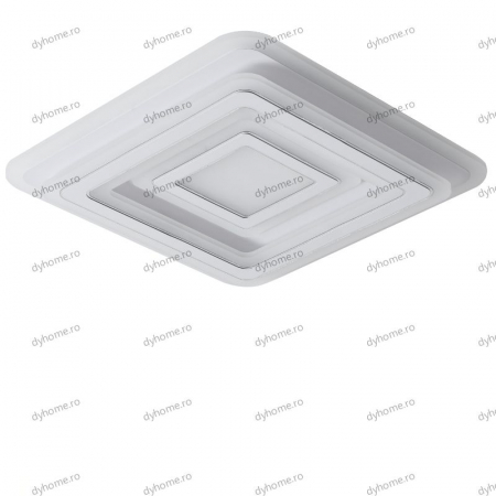 Lustra LED patrat design alb cu telecomanda, dimabila, 200W [1]