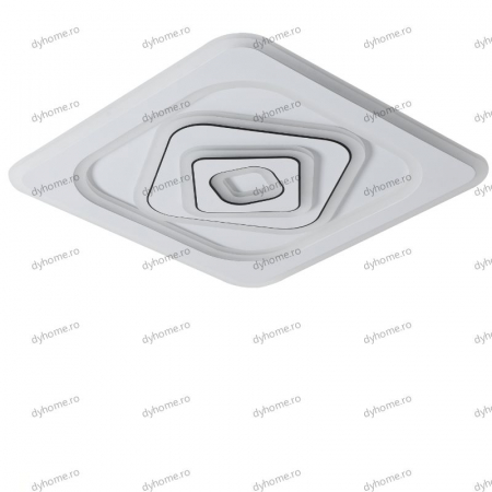 Lustra LED patrat design alb cu telecomanda, dimabila, 200W [3]