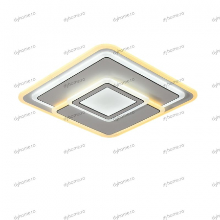 Lustra LED partrat design alb cu telecomanda, dimabila, 218W [4]