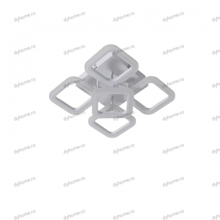Lustra LED partrat design alb cu telecomanda, dimabila, 90W [1]