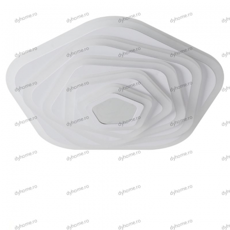 Lustra LED pentagon 3D design cu telecomanda, dimabila, 92W [1]