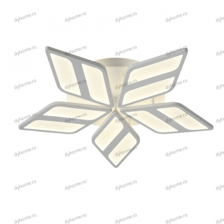 Lustra LED pentagram design alb cu telecomanda, dimabila, 200W [3]