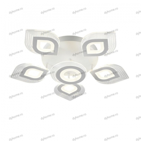Lustra LED petală design alb cu telecomanda, dimabila, 182W [3]