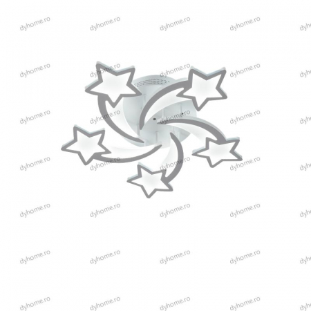 Lustra LED stea design alb cu telecomanda, dimabila, 150W [4]