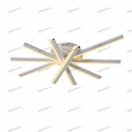 Lustra LED strip light alb cu telecomanda, dimabila, 140W [2]