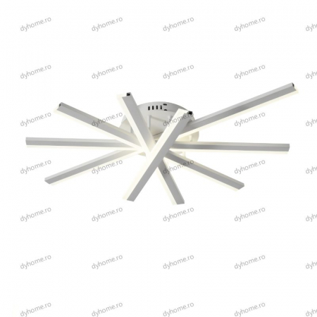 Lustra LED strip light alb cu telecomanda, dimabila, 140W [3]