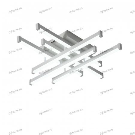 Lustra LED 6 linii design alb cu telecomanda, dimabila, 160W [4]