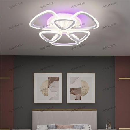 Corpuri De Iluminat - Lustra  LED triunghi design alb cu telecomanda, dimabila, 126W