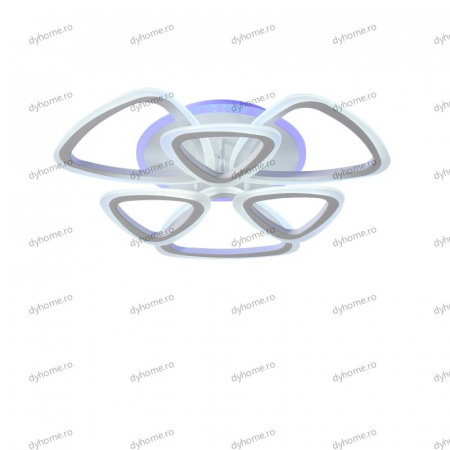 Lustra  LED triunghi design alb cu telecomanda, dimabila, 126W [4]