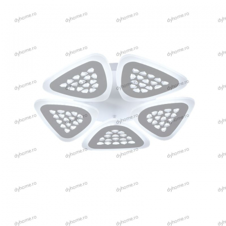 Lustra LED triunghi design alb cu telecomanda, dimabila, 80W [4]