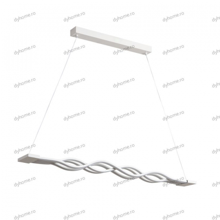 Lustra LED wave design alb cu telecomanda, dimabila, 160W [1]