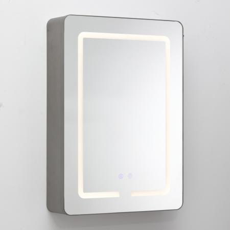 Oglindă Dulap LED Odin dreptunghiulară 50x70cm, ramă din aluminiu nichel, cu dezaburire si touch, 3 tipuri de lumina, IP44, montare perete, ODG4410 [6]