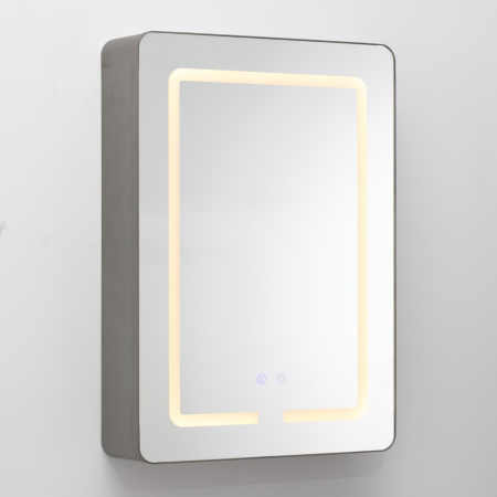 Oglindă Dulap LED Odin dreptunghiulară 50x70cm, ramă din aluminiu nichel, cu dezaburire si touch, 3 tipuri de lumina, IP44, montare perete, ODG4410 [5]