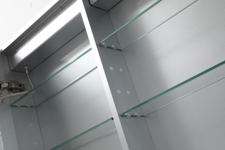 Oglindă Dulap LED Odin dreptunghiulară 60x80cm, ramă din aluminiu argintiu, cu dezaburire si touch, 3 tipuri de lumina, IP44, montare perete, ODG5310 [9]