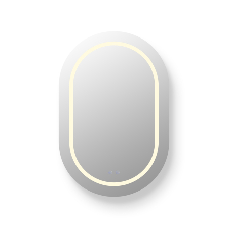 Oglindă Dulap LED Odin ovală 60x90cm, ramă din aluminiu negru, cu dezaburire si touch, 3 tipuri de lumina, IP44, montare perete, ODG5610 [11]