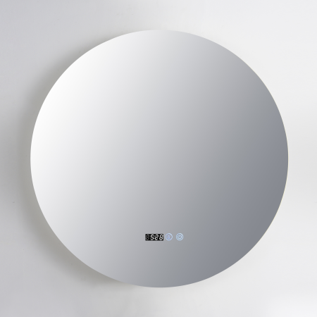 Oglinzi LED - Oglinda LED DY007T, Rotunda 70cm, Intrerupator Touch, Dezaburire si Ceas, 3 Tipuri De Lumina Si Dimabila