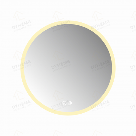 Oglinda LED DY012, Rotunda 60cm, Intrerupator Touch Si Dezaburire, 3 Tipuri De Lumina Si Dimabila, Margine Mata [4]