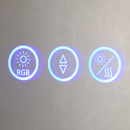 Oglinda LED DY013RGB, Rotunda 70cm, Intrerupator Touch si Dezaburire, 3 Tipuri De Lumina Si Dimabila [6]