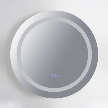 Oglinzi LED Rotunde - Oglinda LED DY013RGB, Rotunda 70cm, Intrerupator Touch si Dezaburire, 3 Tipuri De Lumina Si Dimabila