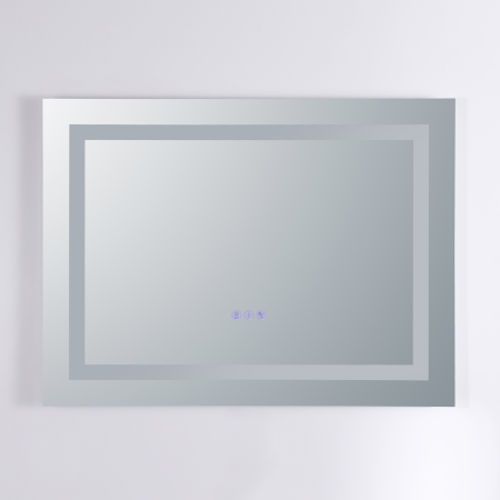 Oglinzi LED Dreptunghiulare - Oglinda LED DY014RGB, 80x60, Intrerupator Touch Si Dezaburire, 3 Tipuri De Lumina Si Dimabila