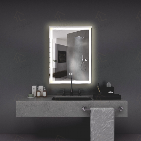 Oglinda LED DY037, 60x80, Intrerupator Touch Si Dezaburire, 3 Tipuri De Lumina Si Dimabila, Margine Mata [1]