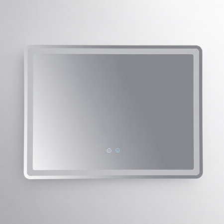 Oglinzi LED Dreptunghiulare - Oglinda LED DY037Y, 80x60, Intrerupator Touch Si Dezaburire, 3 Tipuri De Lumina Si Dimabila, Margine Mata