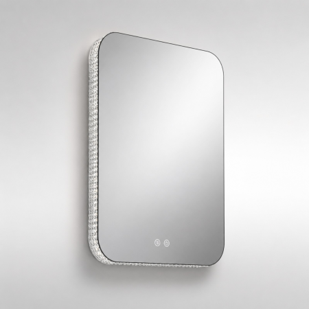 Oglinzi LED Dreptunghiulare - Oglinda LED DY038, 50x70, Intrerupator Touch Si Dezaburire, 3 tipuri de lumina Si Dimabila, Rama din Acril